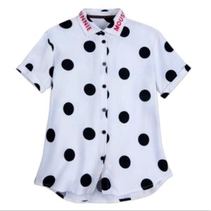 Minnie Mouse Polka dot button down shirt